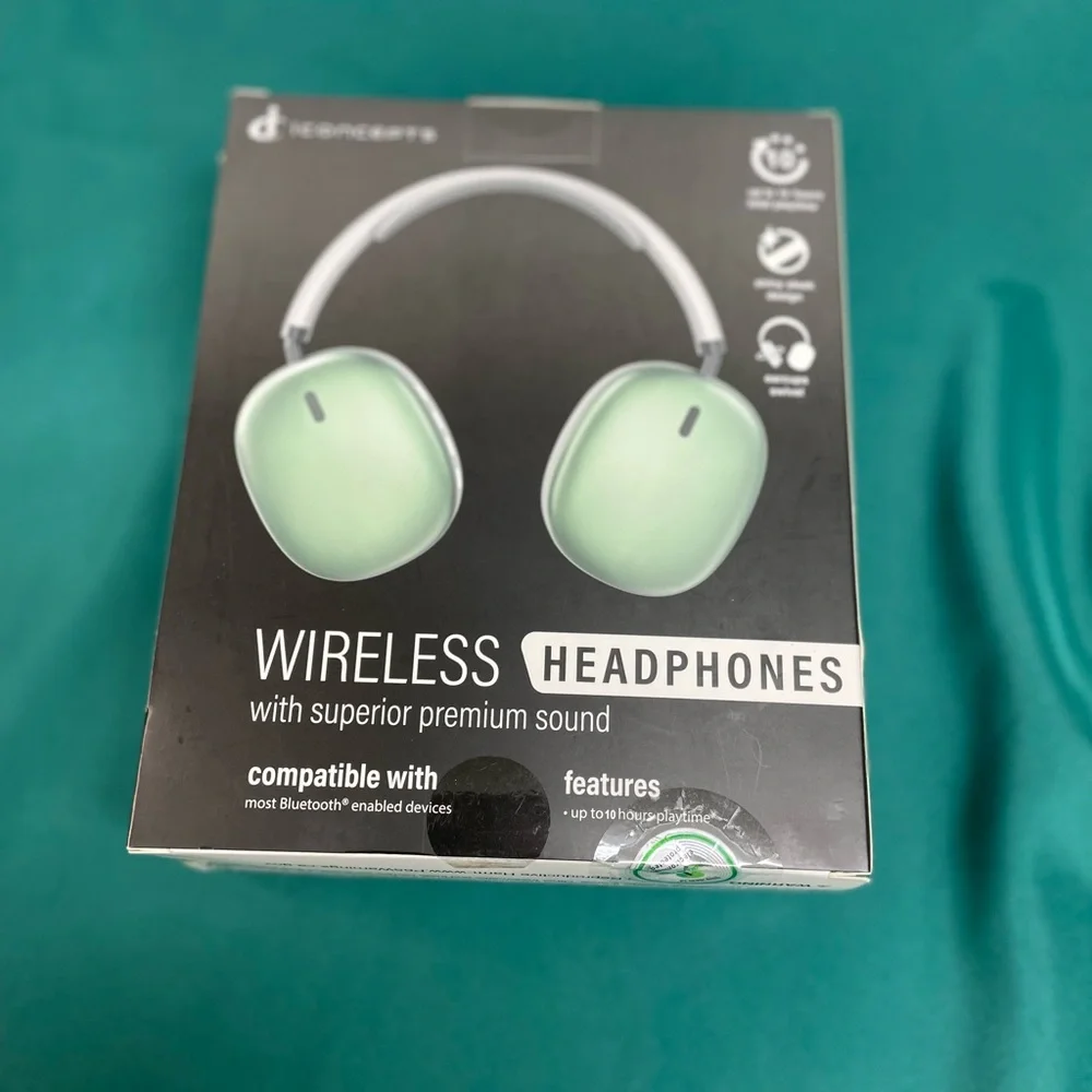 Bluetooth Wireless Headphones - Mint Green